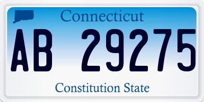 CT license plate AB29275