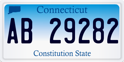 CT license plate AB29282