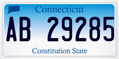 CT license plate AB29285