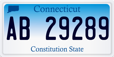 CT license plate AB29289