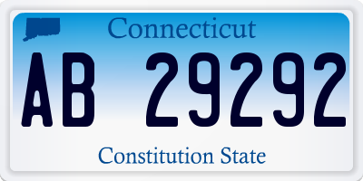 CT license plate AB29292