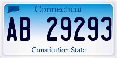 CT license plate AB29293