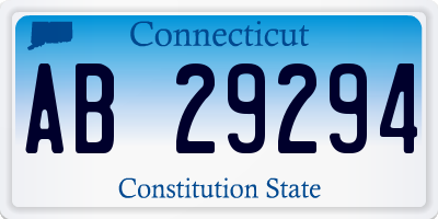 CT license plate AB29294