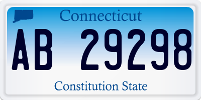 CT license plate AB29298
