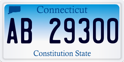 CT license plate AB29300