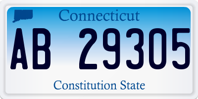 CT license plate AB29305