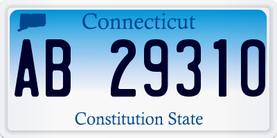 CT license plate AB29310