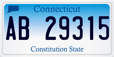 CT license plate AB29315