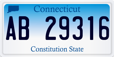 CT license plate AB29316