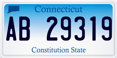 CT license plate AB29319