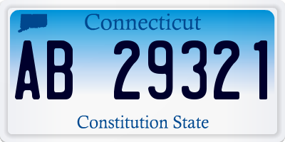CT license plate AB29321