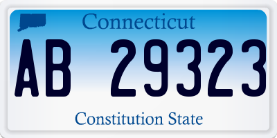CT license plate AB29323