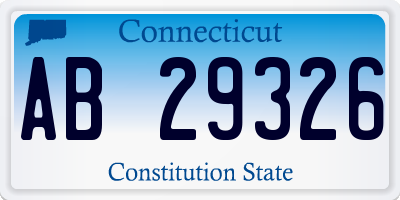 CT license plate AB29326