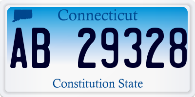 CT license plate AB29328
