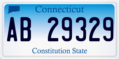 CT license plate AB29329