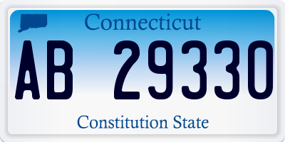 CT license plate AB29330
