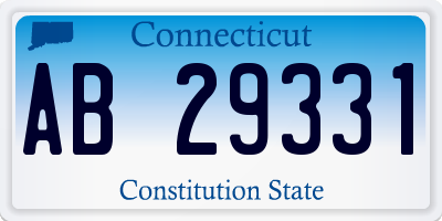 CT license plate AB29331