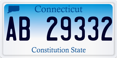 CT license plate AB29332