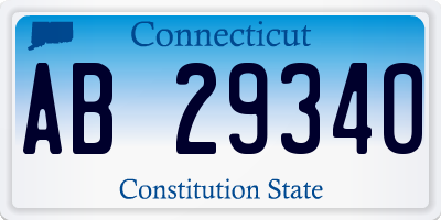 CT license plate AB29340
