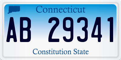 CT license plate AB29341