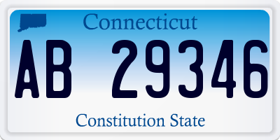 CT license plate AB29346