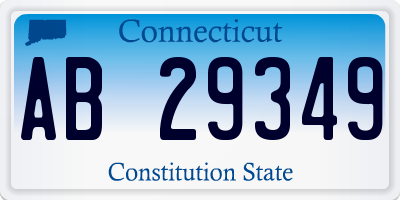 CT license plate AB29349