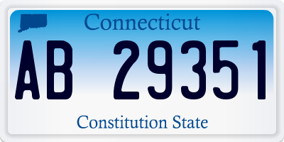 CT license plate AB29351