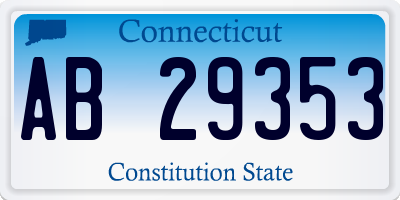 CT license plate AB29353