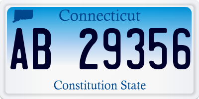 CT license plate AB29356