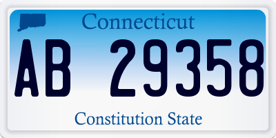 CT license plate AB29358