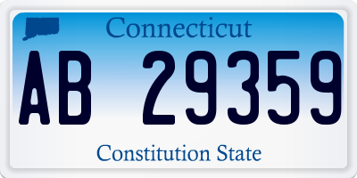 CT license plate AB29359