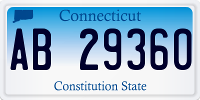 CT license plate AB29360