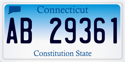 CT license plate AB29361