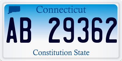 CT license plate AB29362