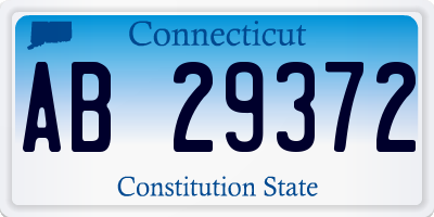 CT license plate AB29372