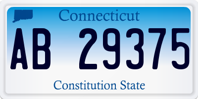 CT license plate AB29375