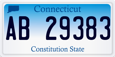 CT license plate AB29383