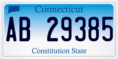 CT license plate AB29385