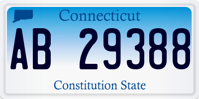 CT license plate AB29388