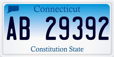 CT license plate AB29392