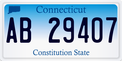 CT license plate AB29407