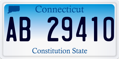 CT license plate AB29410