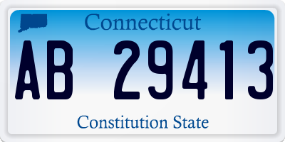 CT license plate AB29413
