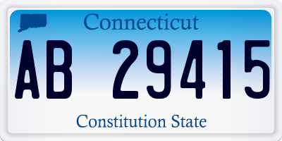 CT license plate AB29415