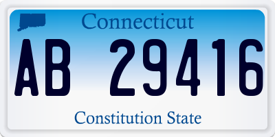 CT license plate AB29416