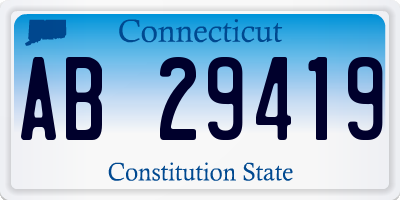 CT license plate AB29419