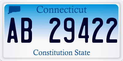 CT license plate AB29422