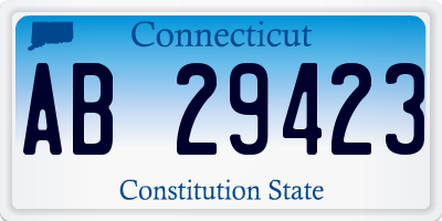 CT license plate AB29423