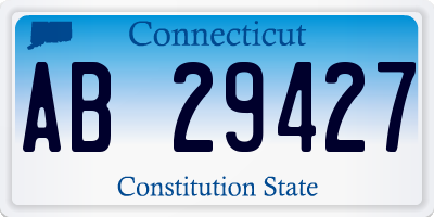 CT license plate AB29427