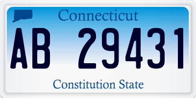 CT license plate AB29431